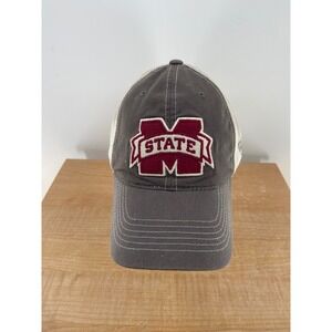 Mississippi State Bulldogs Hat Top of the World Men's One-Fit Gray Mesh